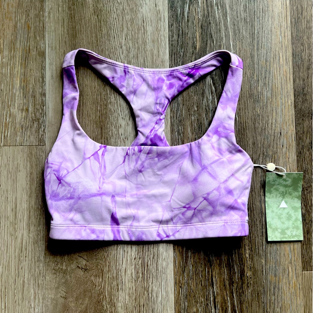 NWT Vitality Purple Tie-Dye Sports Bra
